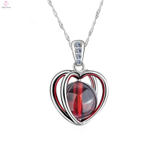 Lucky Fashion 925 Silver Heart Necklace Jewel